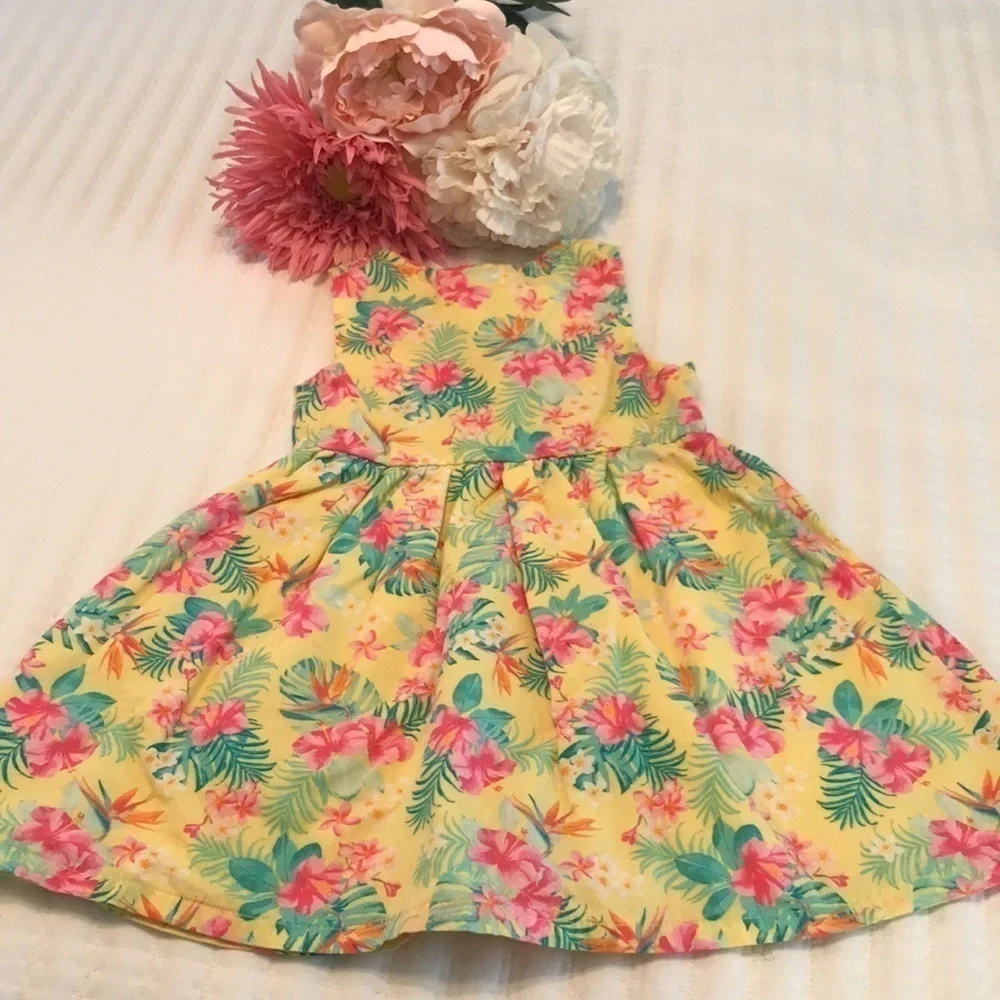 Penelope Mack Floral Button Down Dress Size 18 Months Sleeveless